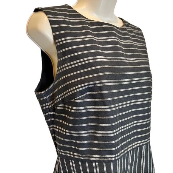 & Other Stories Black Striped Dress Size 10 - Picture 2 of 9